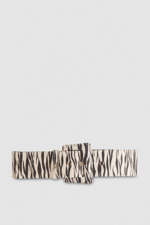 Animalier Patrizia Pepe High-waisted Belt With Lined Buckle | SKM712436