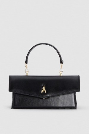 Black Patrizia Pepe Fly Bamby Leather Shoulder Bag | GPH398461