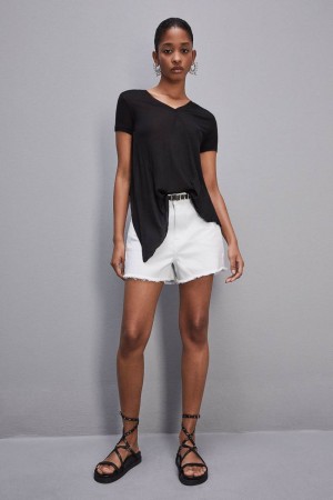 Black Patrizia Pepe T-shirt In Super Light Modal Jersey | XZJ967345