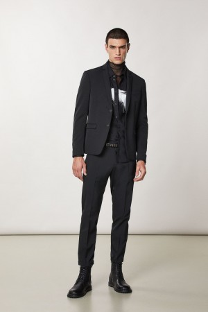 Black Patrizia Pepe Two-button Slim Fit Jacket | CSY203965