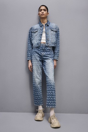 Blue Patrizia Pepe Denim Cigarette Pants | PYH250146