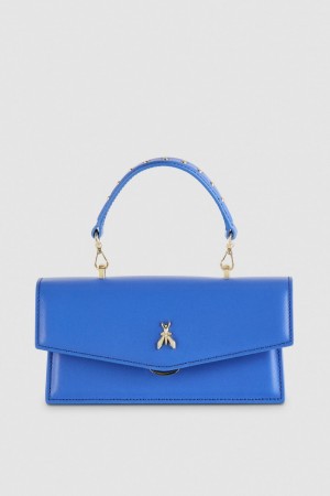 Blue Patrizia Pepe Fly Bamby Leather Shoulder Bag | UCX635701