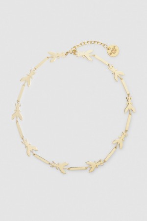 Gold Patrizia Pepe Brass Chocker Necklace | IND065318