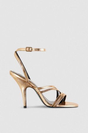 Gold Patrizia Pepe Heeled Sandals | RHT417852