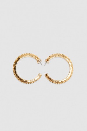 Gold Patrizia Pepe Hoop Earrings | SQX437209