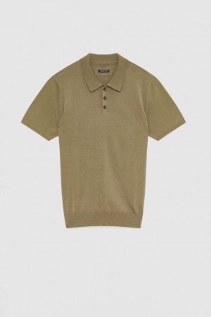 Green Patrizia Pepe Cotton Blend Polo Shirt | XWM349710