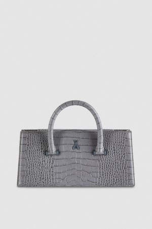 Grey Patrizia Pepe Crocodile-print Fly Bamby | COI529463