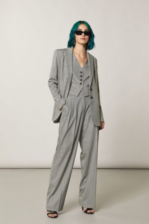 Grey Patrizia Pepe Soft Viscose Pants | BYH438601