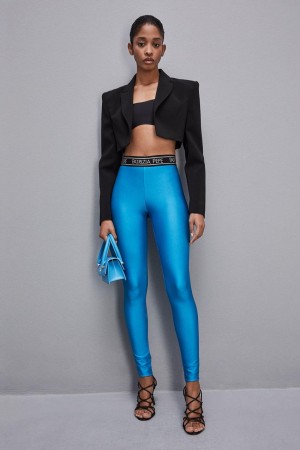 Light Blue Patrizia Pepe Leggings In Technical Stretch Jersey | YXU463821