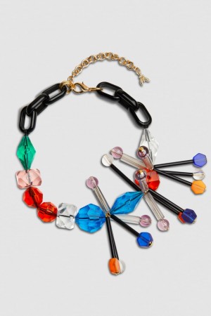 Multicolor Patrizia Pepe Necklace With Techno Pop Fly Appliqué | SLV645892