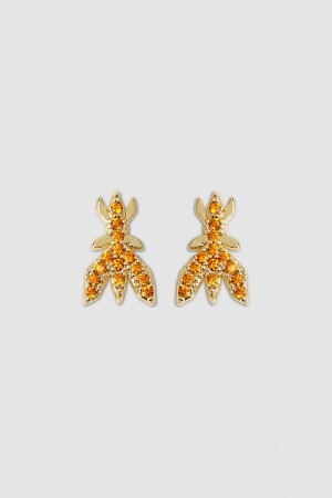 Orange Patrizia Pepe Brass Earrings | ZBU736195