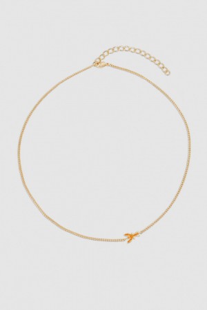 Orange Patrizia Pepe Rhinestone Necklace | ICJ578463