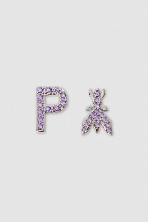 Pink Patrizia Pepe Earrings With Rhinestones | IVE864317