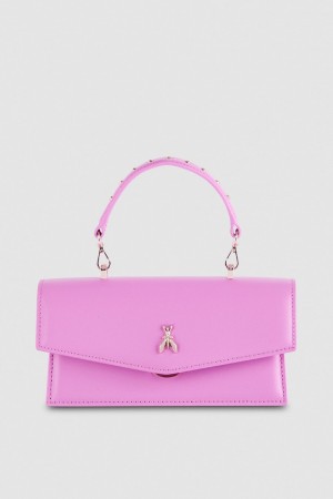 Pink Patrizia Pepe Fly Bamby Leather Shoulder Bag | DGZ371428