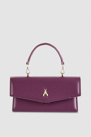 Purple Patrizia Pepe Fly Bamby Leather Shoulder Bag | DIJ023675