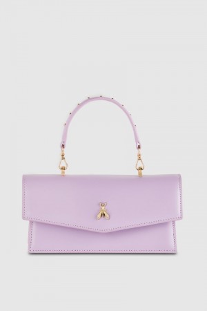 Purple Patrizia Pepe Fly Bamby Leather Shoulder Bag | WYG943578