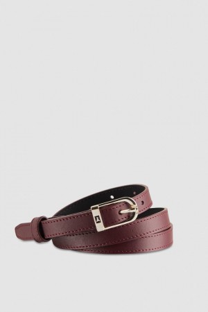 Purple Patrizia Pepe Low-waist Smooth Leather Belt | XZE086125