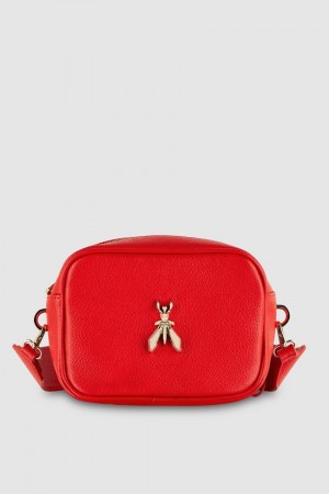 Red Patrizia Pepe Fly Camera Leather Shoulder Bag | EPN983420