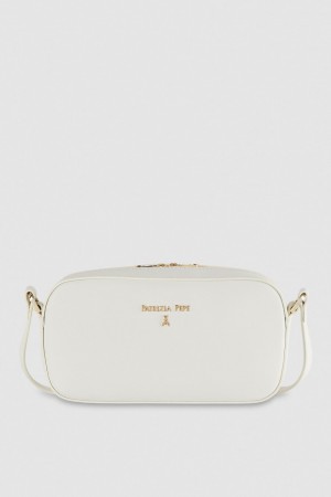 White Patrizia Pepe Small Graphic Case Shoulder Bag | IOV123956