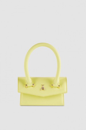 Yellow Patrizia Pepe Fly Bamby Leather Mini Shoulder Bag | GNI054816