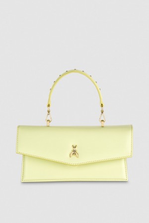 Yellow Patrizia Pepe Fly Bamby Leather Shoulder Bag | FIA091865