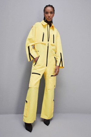 Yellow Patrizia Pepe Technical Nylon Jumpsuit | YCJ219483