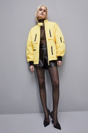 Yellow Patrizia Pepe Technical Nylon Over Jacket | FMA052973