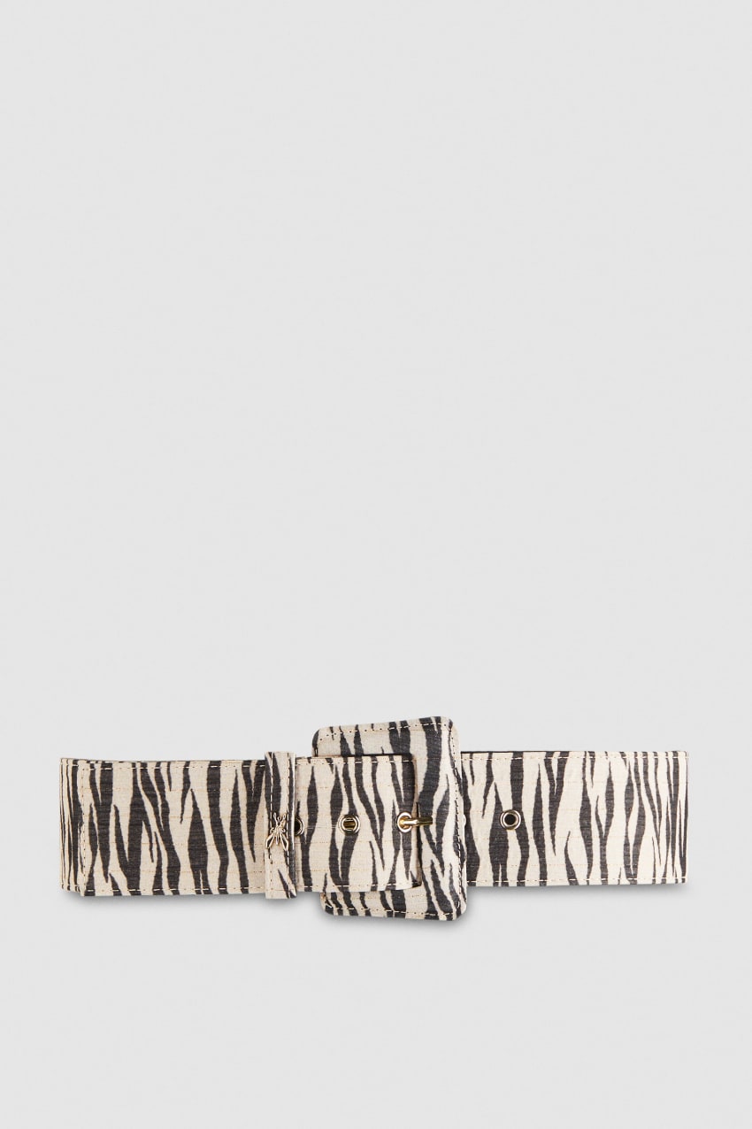 Animalier Patrizia Pepe High-waisted Belt With Lined Buckle | SKM712436