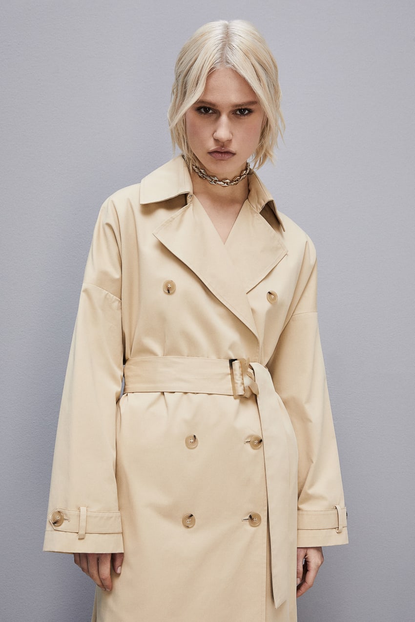 Beige Patrizia Pepe Cotton Over Trench Coat | XPD419608