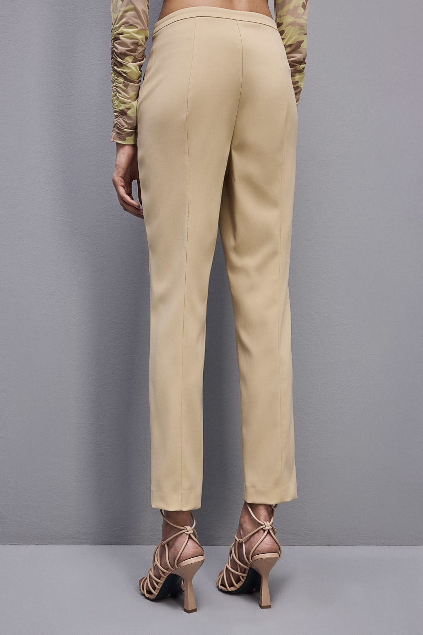 Beige Patrizia Pepe Essential Cigarette Pants | FOQ198763