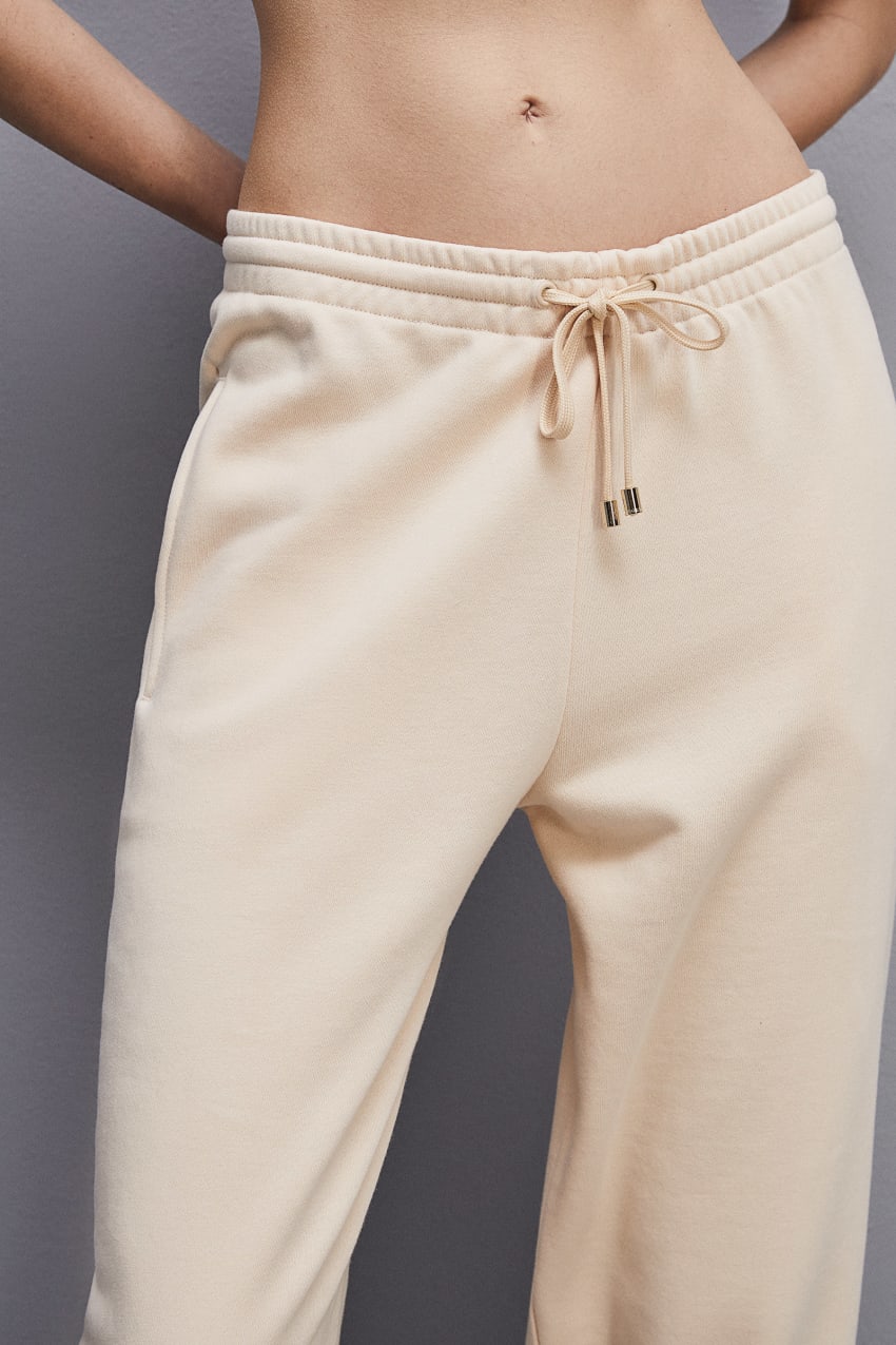 Beige Patrizia Pepe Fleece Jogger Pants | XUB125037