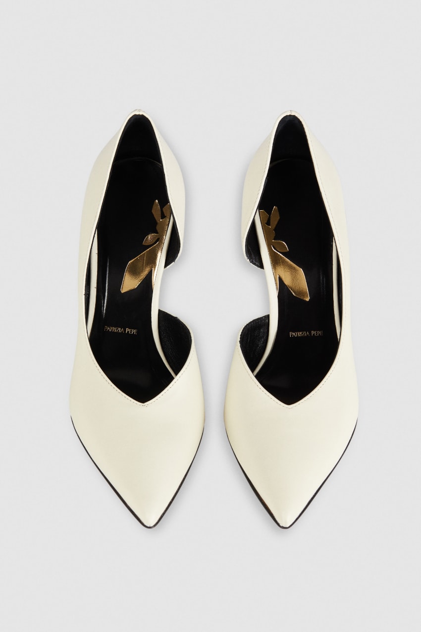 Beige Patrizia Pepe Smooth Leather Pumps | TRH567149