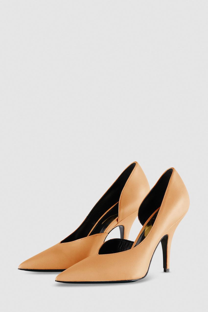 Beige Patrizia Pepe Smooth Leather Pumps | GYF309284