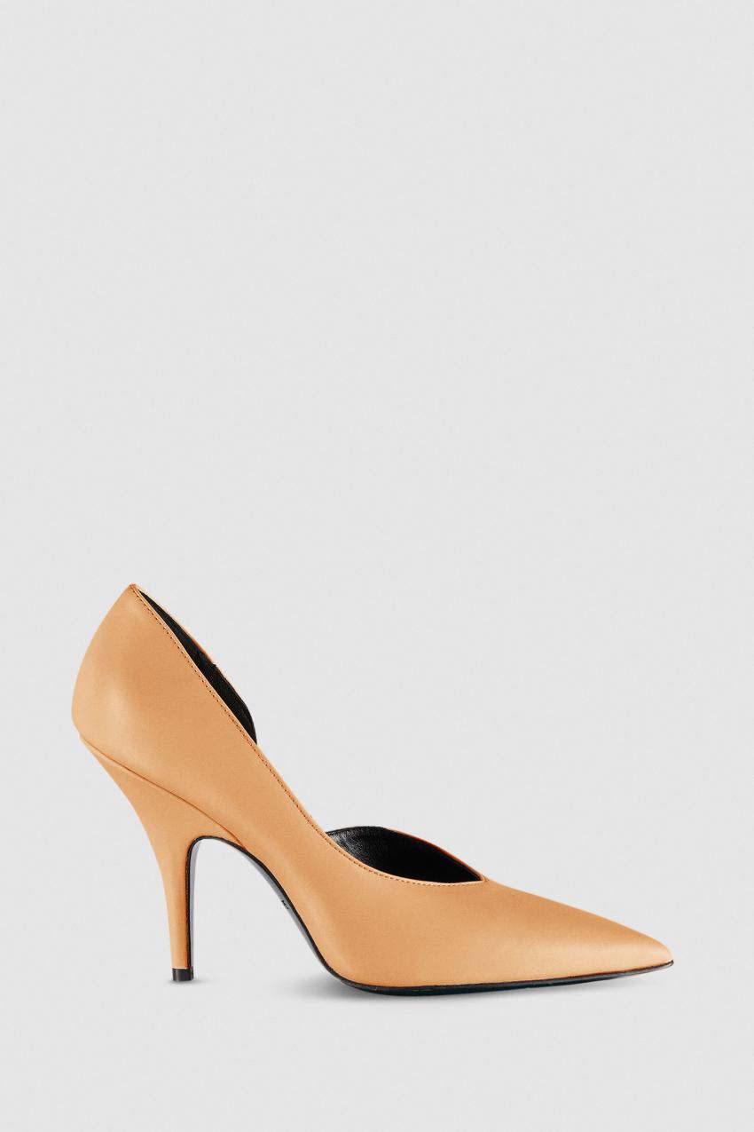 Beige Patrizia Pepe Smooth Leather Pumps | GYF309284