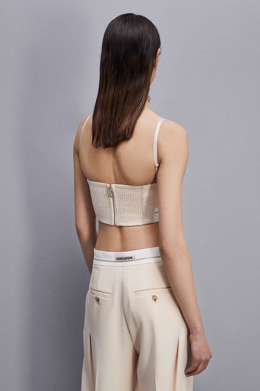 Beige Patrizia Pepe Tailored Bustier With Belt | SQL729530