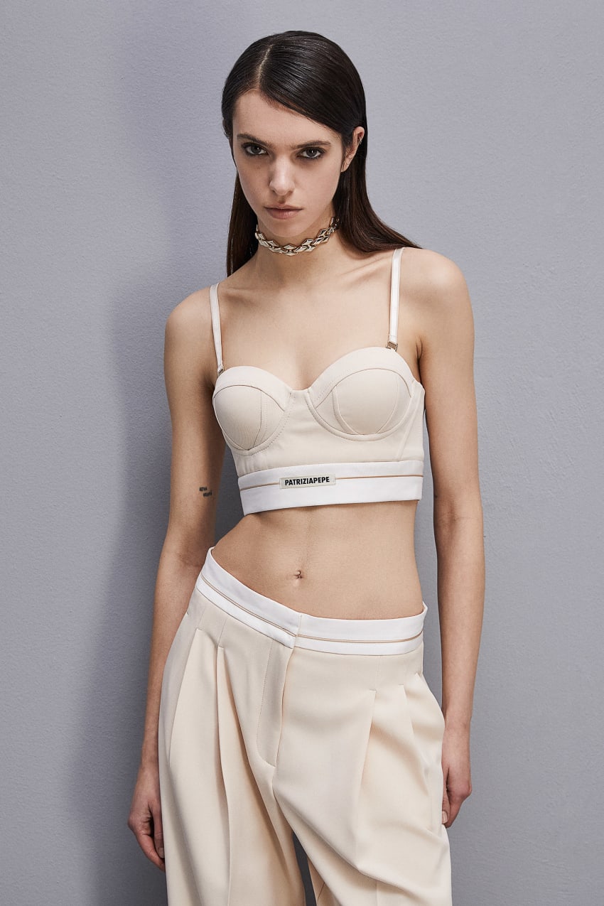 Beige Patrizia Pepe Tailored Bustier With Belt | SQL729530