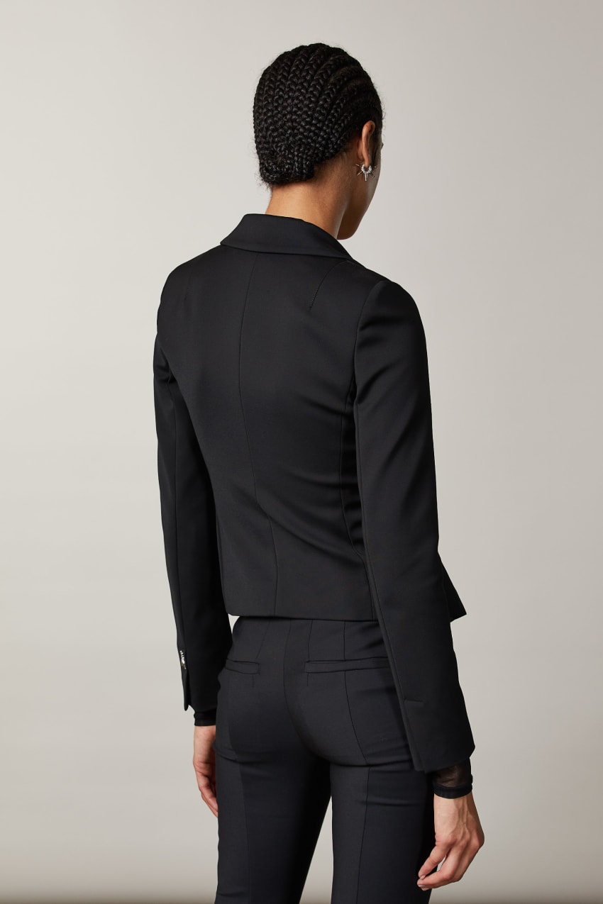 Black Patrizia Pepe 2-button Slim Jacket | JSP495132