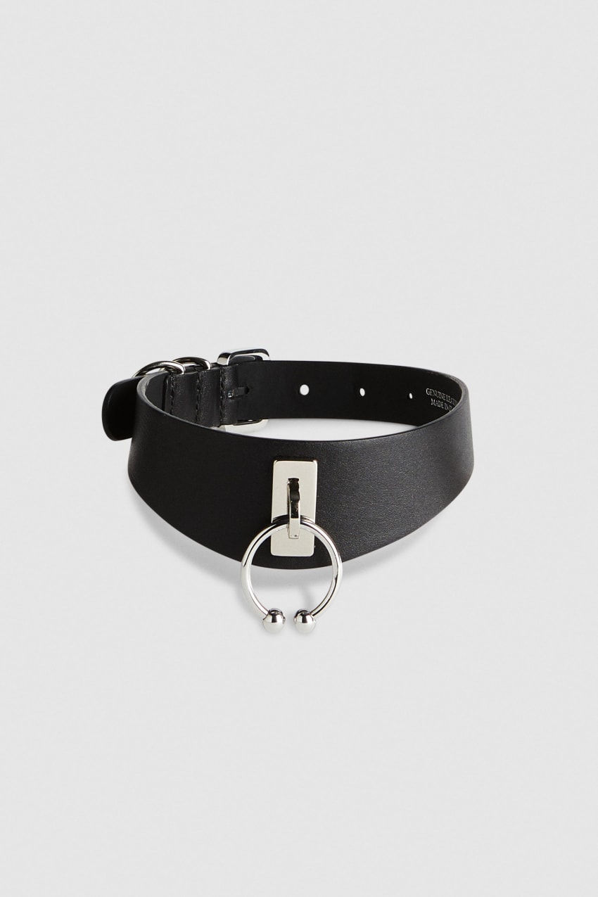 Black Patrizia Pepe Chocker With Piercing | KZI562710