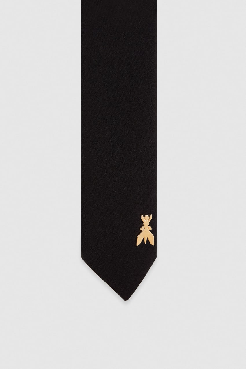 Black Patrizia Pepe Crepe Tie | JQN982061