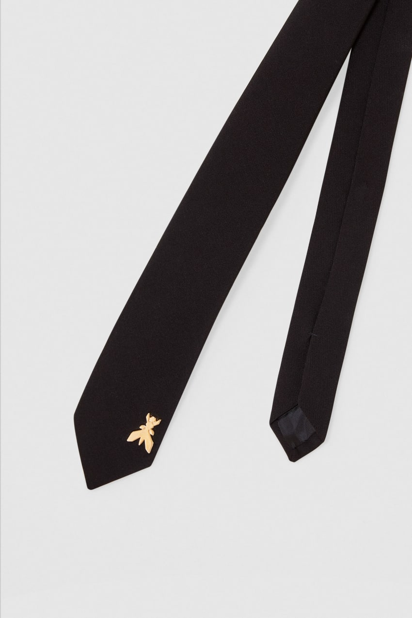 Black Patrizia Pepe Crepe Tie | JQN982061