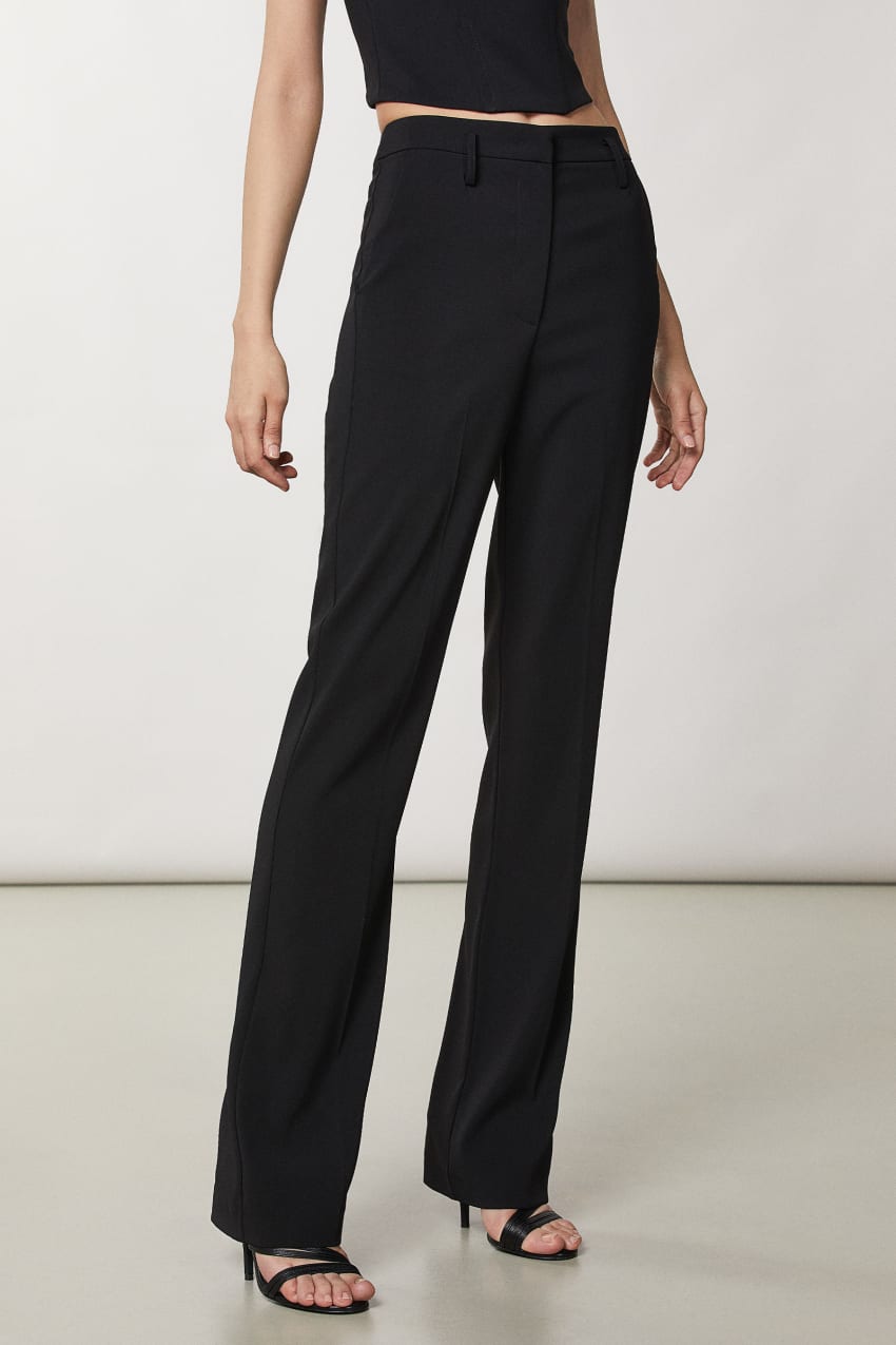 Black Patrizia Pepe Essential Crepe Pants | QZB923574