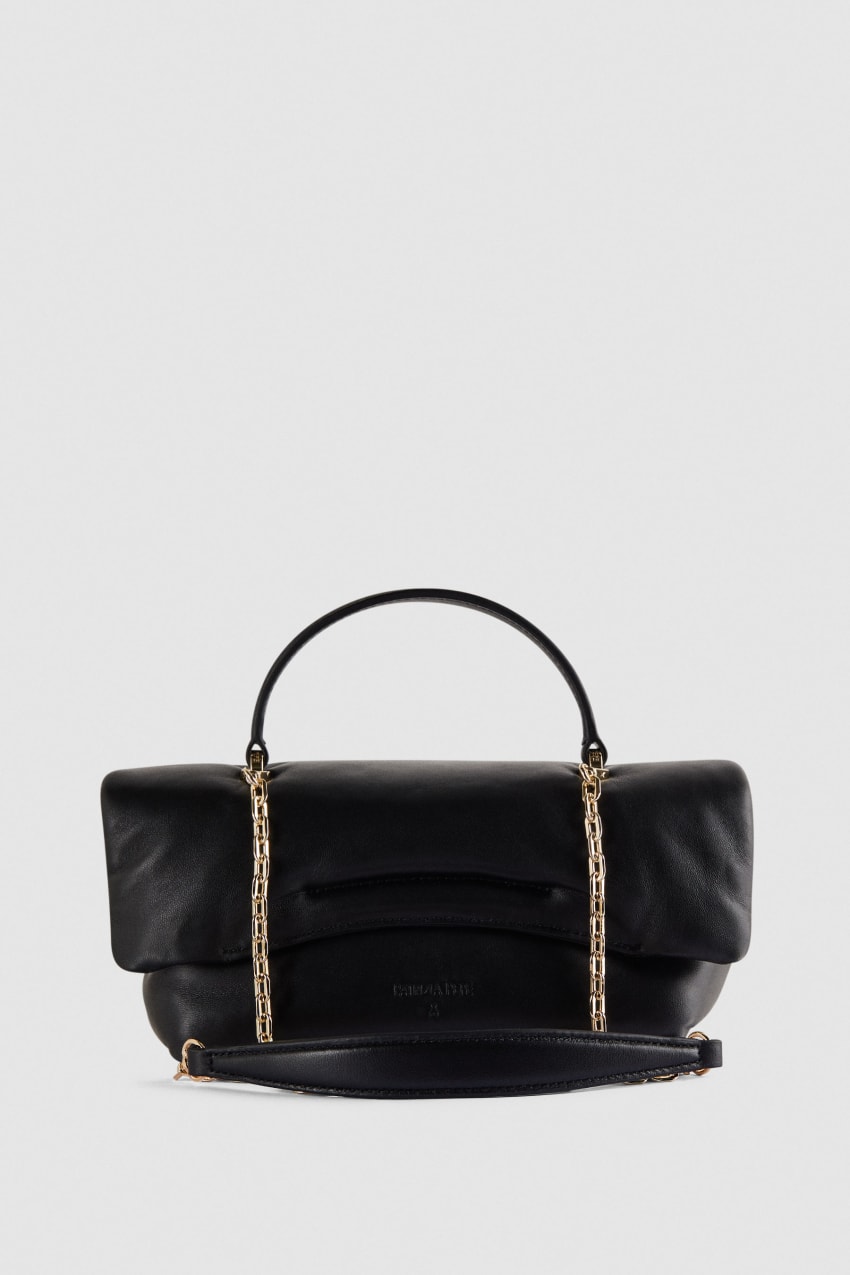 Black Patrizia Pepe Fly Bamby Leather Shoulder Bag | FOU493751