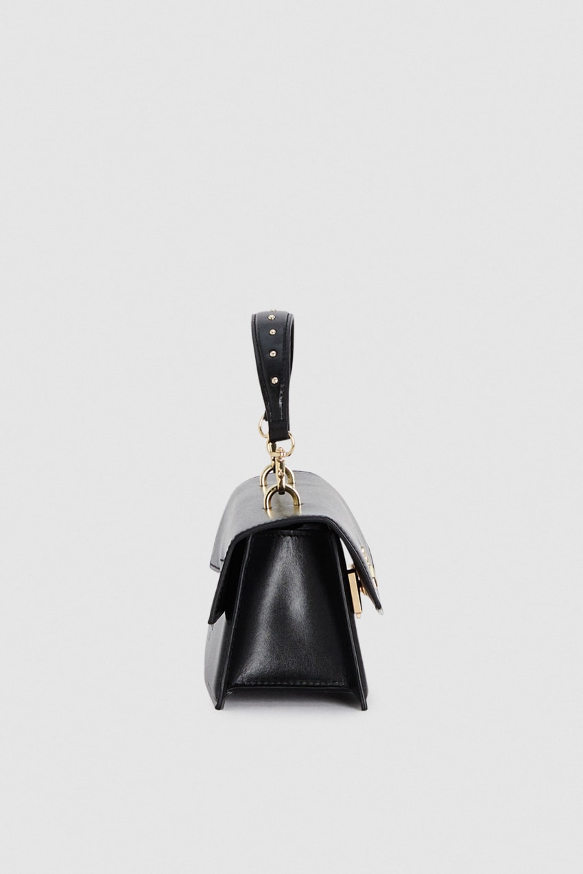 Black Patrizia Pepe Fly Bamby Leather Shoulder Bag | GPH398461