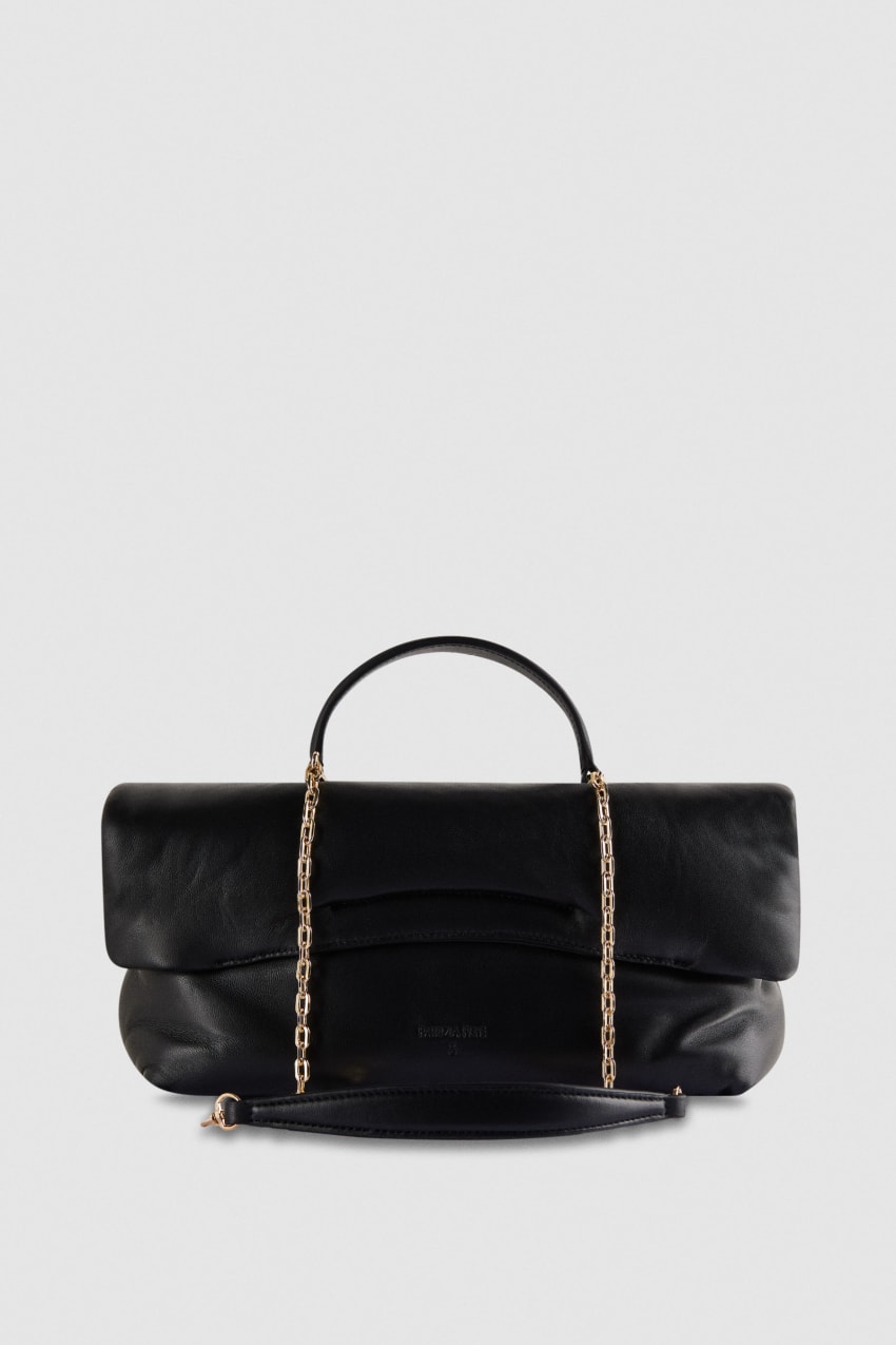 Black Patrizia Pepe Fly Bamby Leather Shoulder Bag | TYU914650