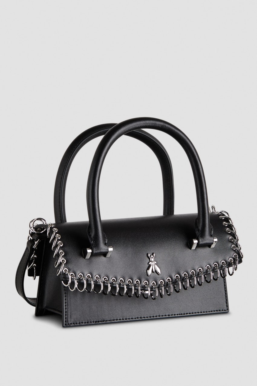 Black Patrizia Pepe Fly Bamby Piercing Shoulder Bag | WEO970638