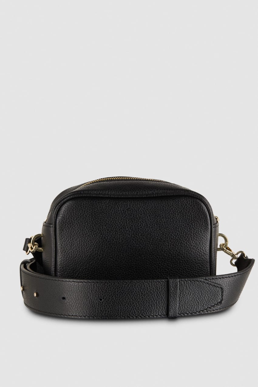 Black Patrizia Pepe Fly Camera Leather Shoulder Bag | HTK263894