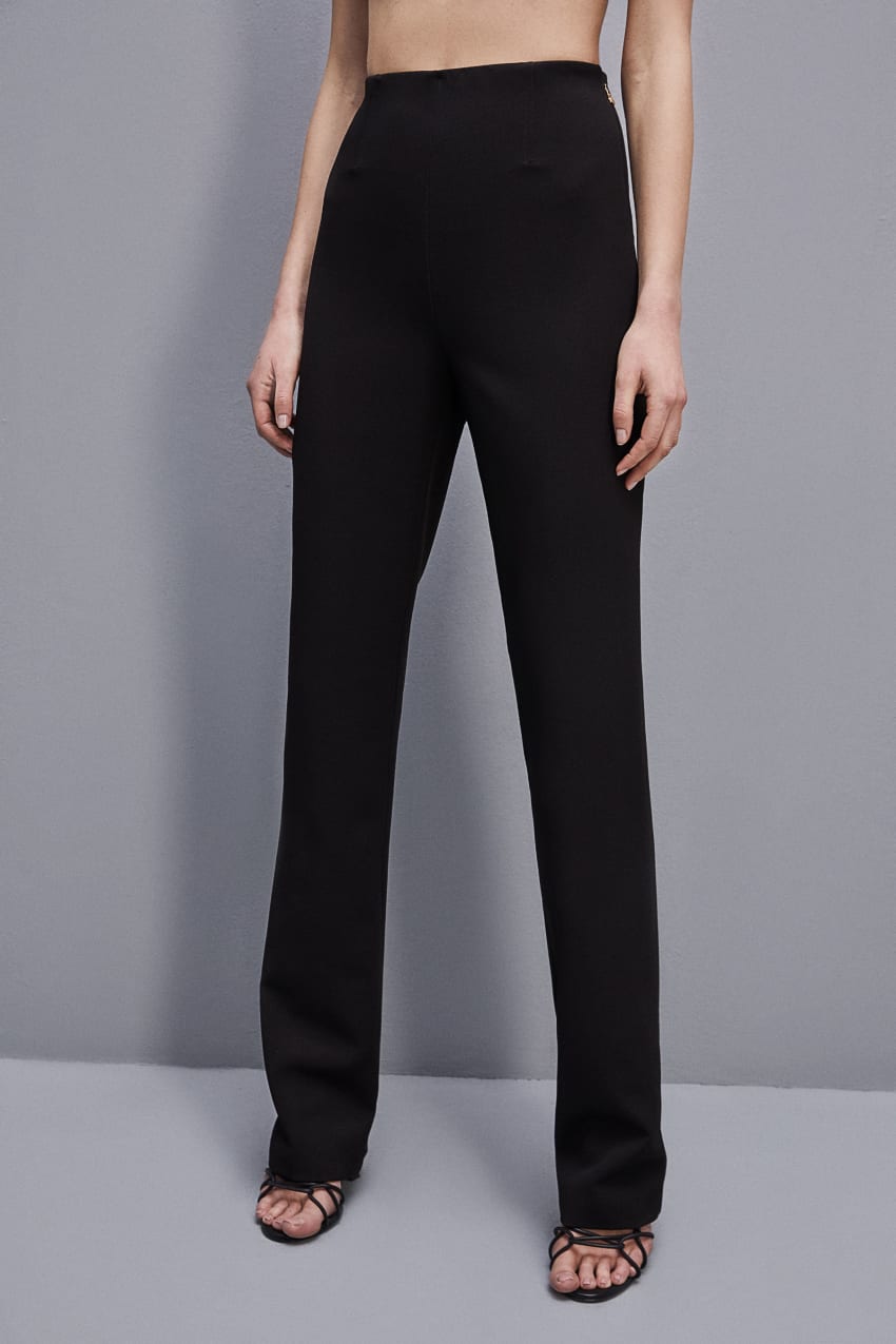 Black Patrizia Pepe High-waisted Slim Pants | TDR795061