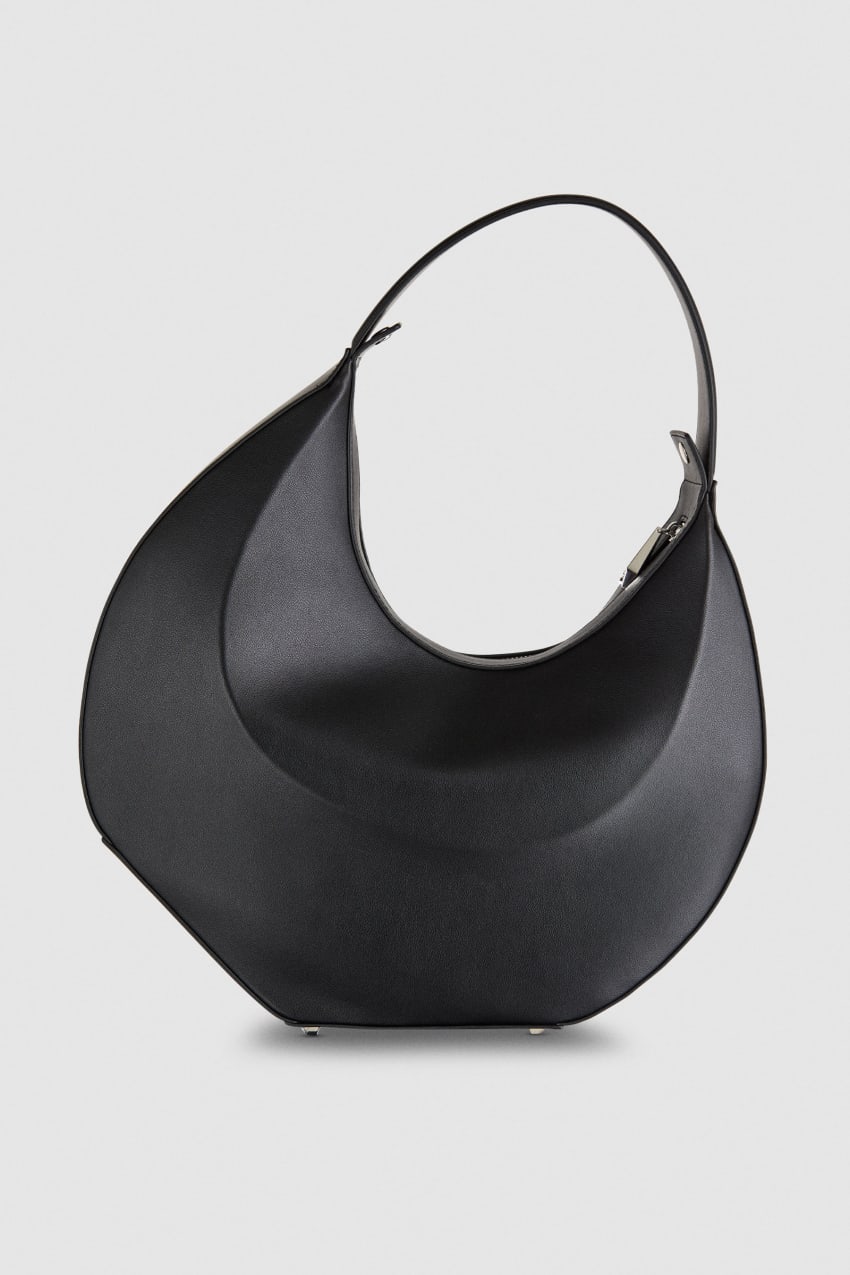 Black Patrizia Pepe Leather Shoulder Bangle Bag | EMT531209