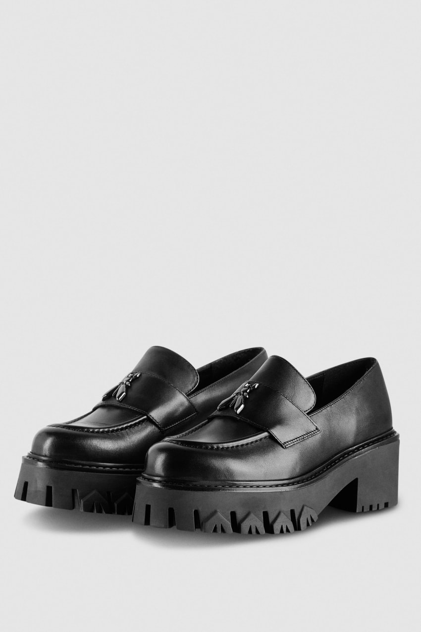 Black Patrizia Pepe Loafers | MXE145980