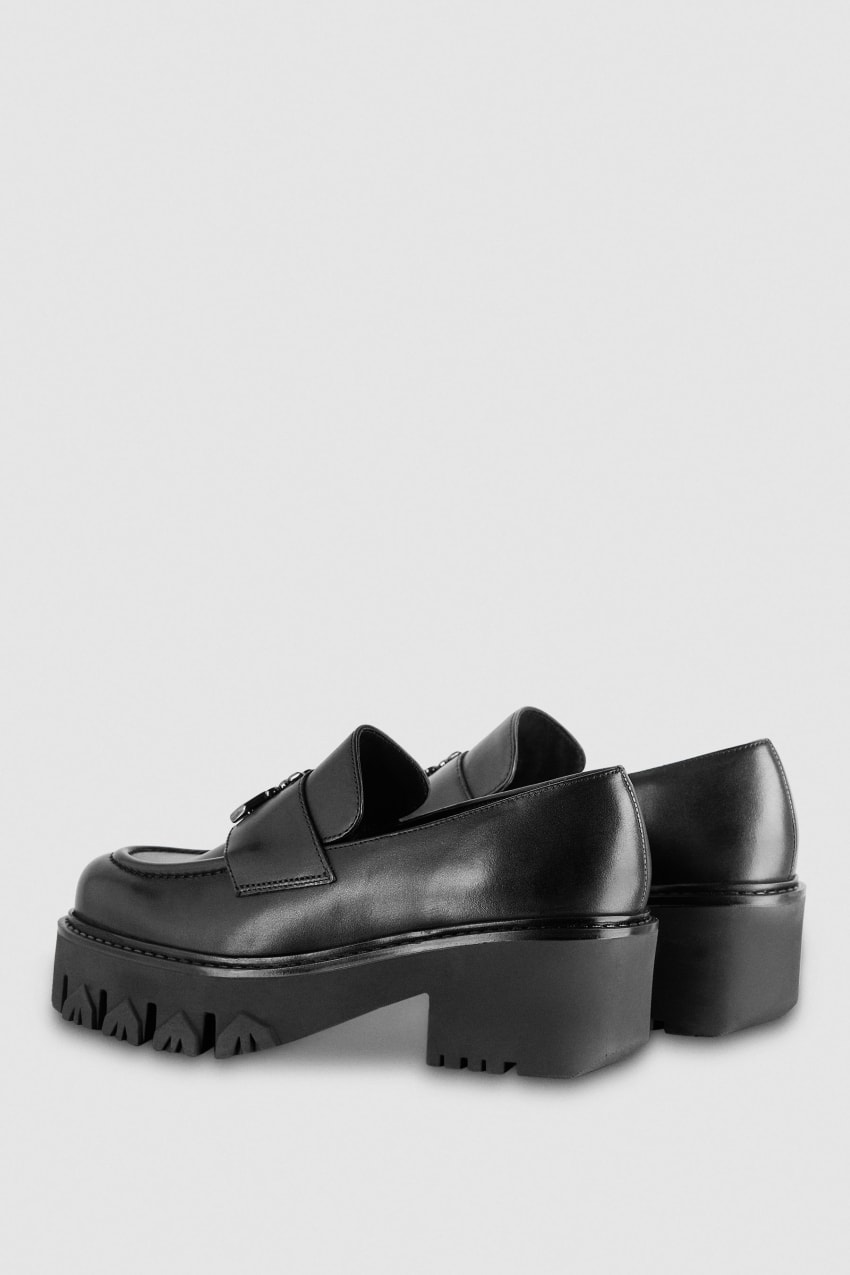 Black Patrizia Pepe Loafers | MXE145980